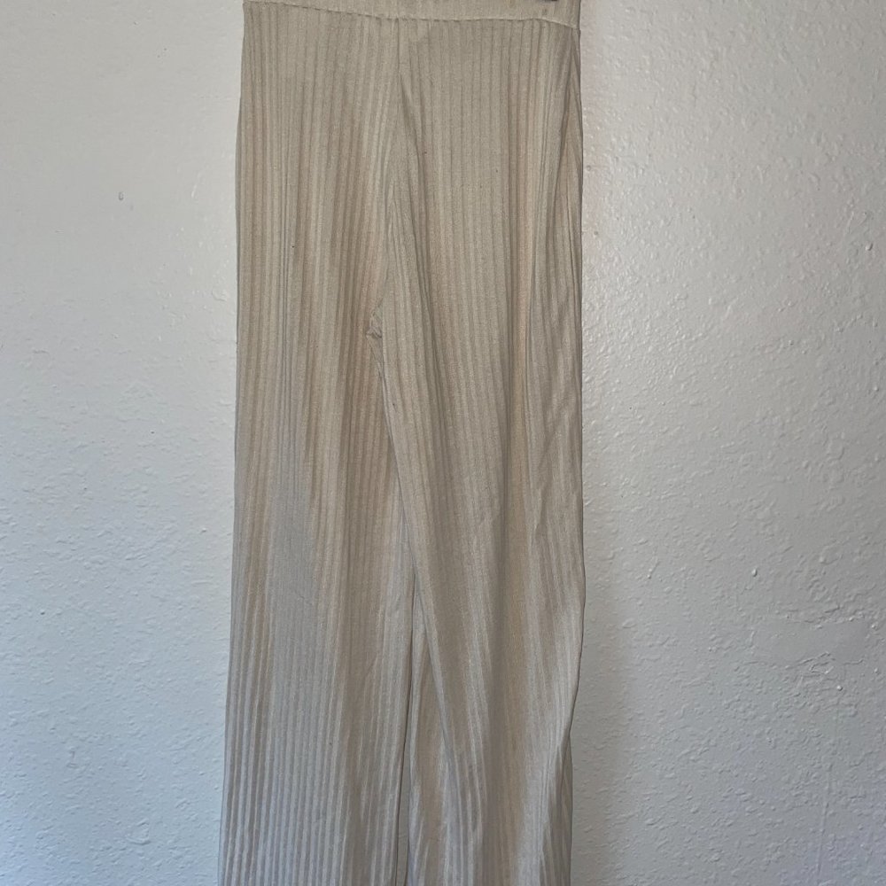 H&M Ribbed Lounge Suit - Tan - Picture 2 of 4